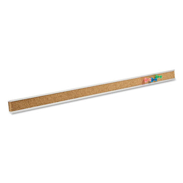 Quartet® Bulletin Bar Natural Cork Bulletin, 36 X 1, Brown, Silver Aluminum Frame freeshipping - TVN Wholesale